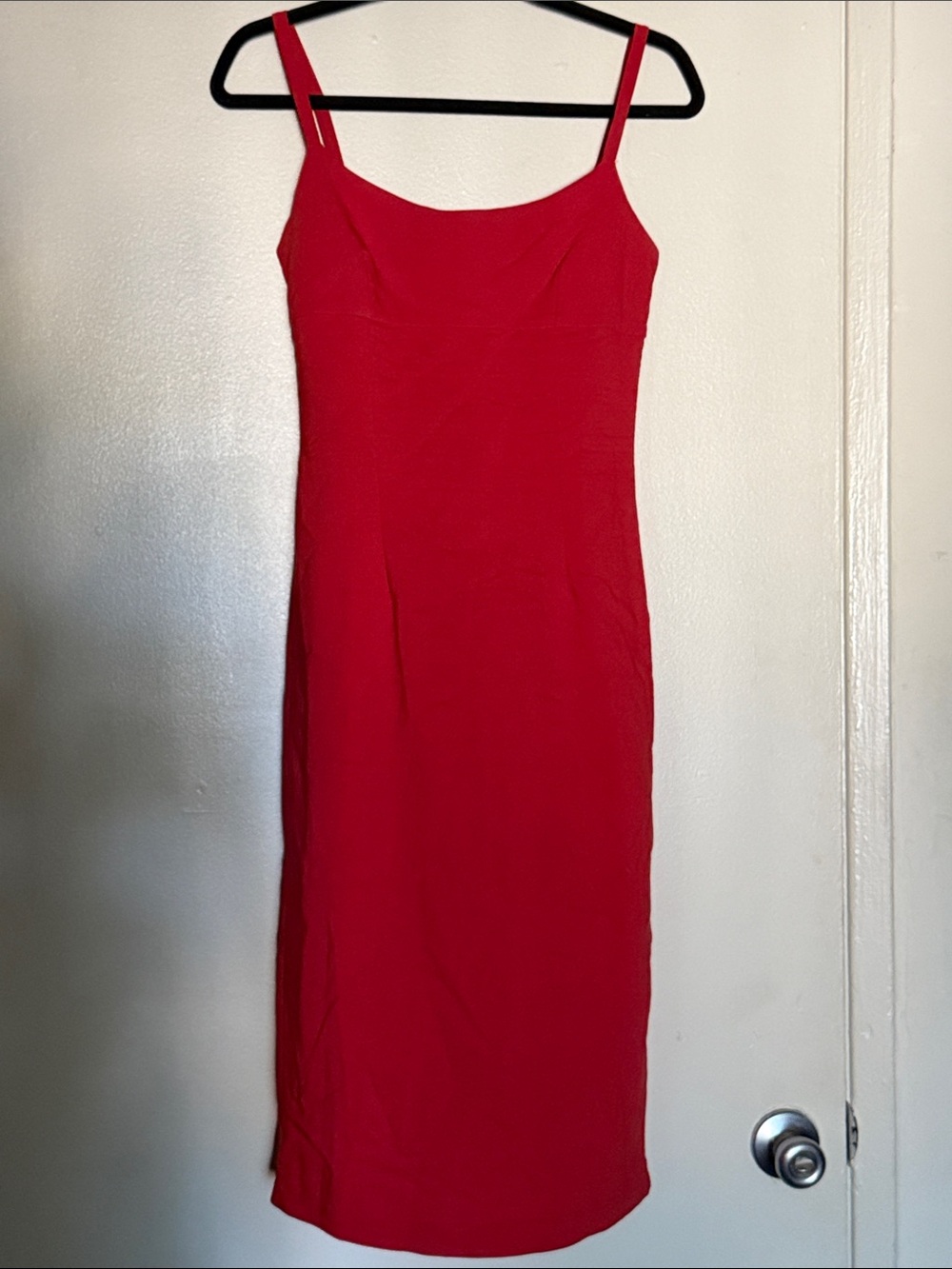 Lucent S Lush Red Spaghetti Strap Midi Dress